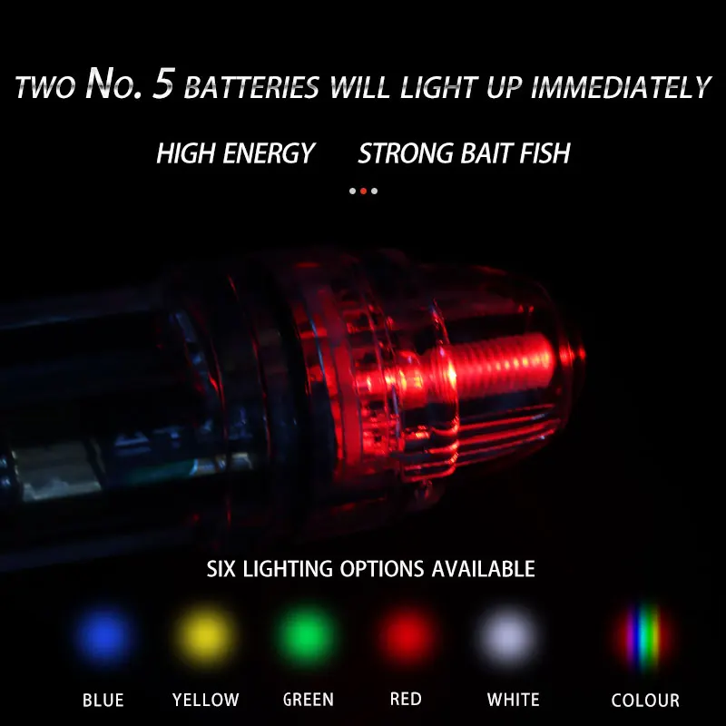LED Lure Light Diamond Shape Deep Drop Lamp Attractive Underwater Fishing Squid Net Float Flash Fish Light
