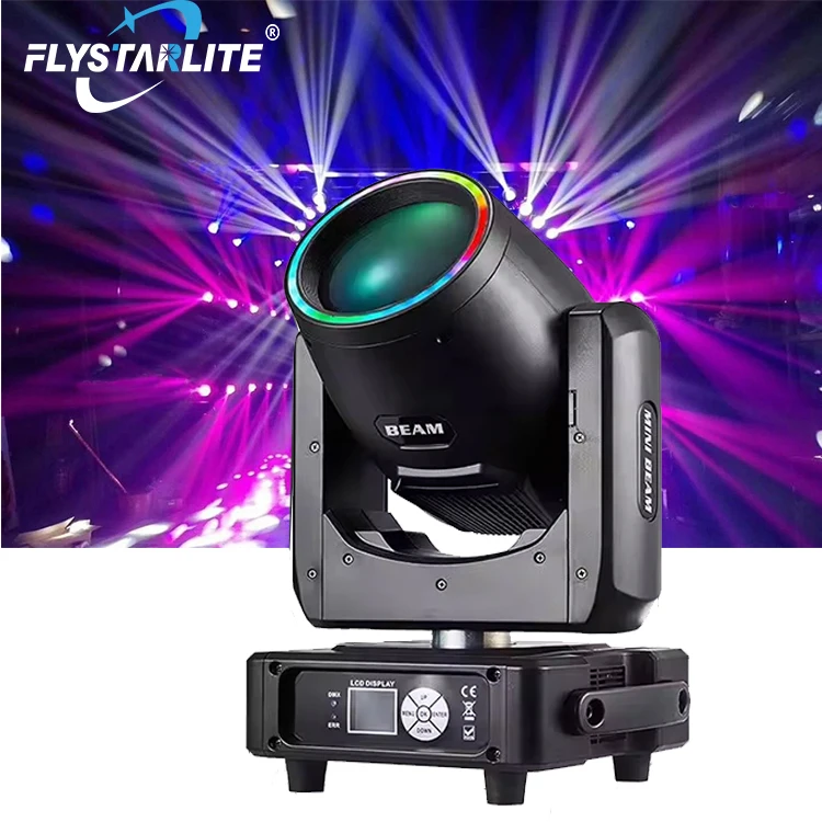 High Bright 230W 7R Beam Double Prism Rainbow Effect Mini 230W 7R With Led Halo Ring