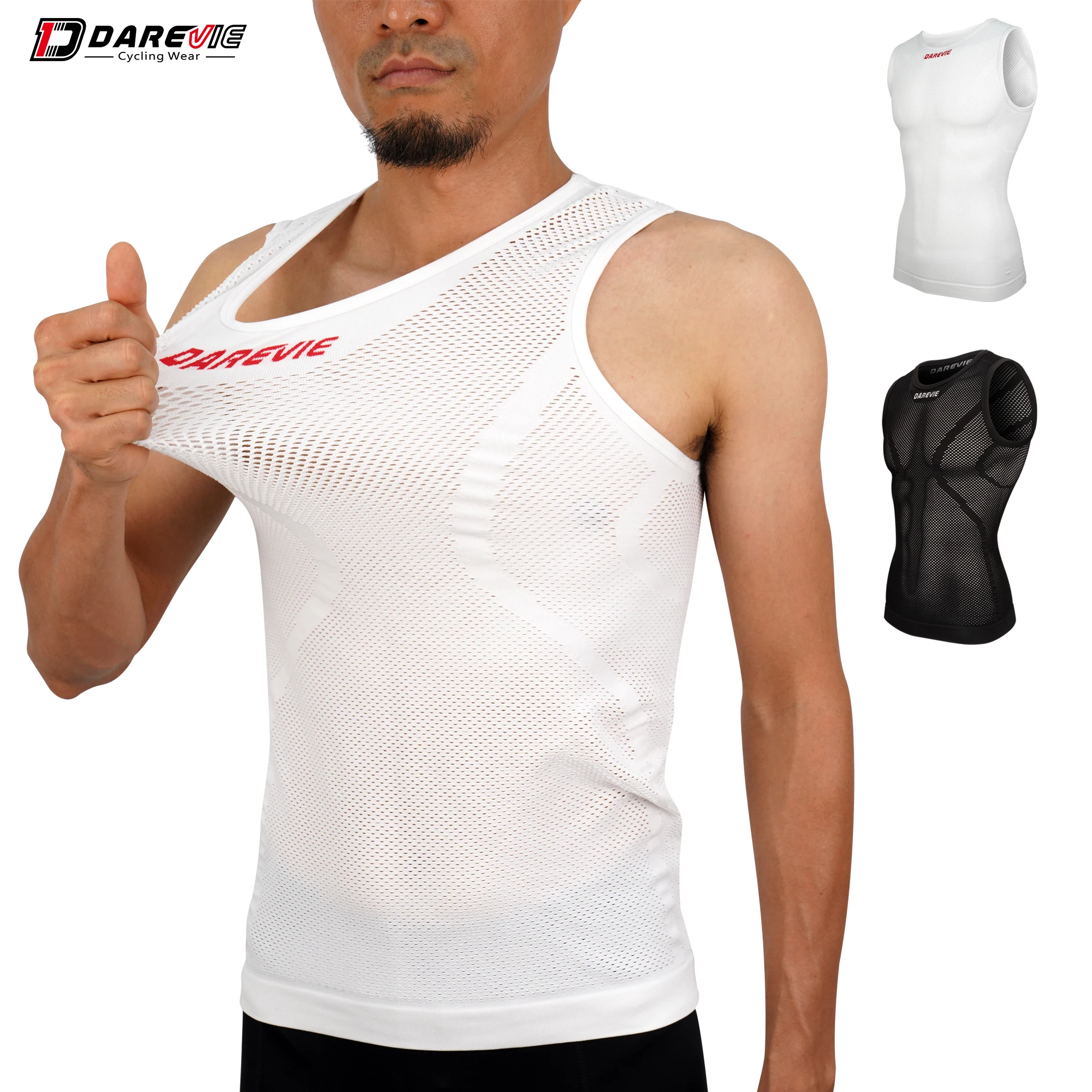Darevie manufacturer seamless vest clothing custom logo outdoor sport gym sleeveless cycling underwear