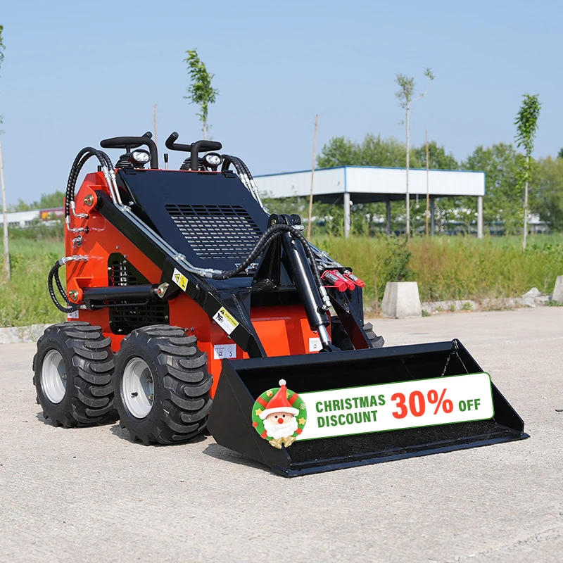 Wheel tracked skid steer loader mini 500kg 700kg 850kg 950kg Skid Steer Loaders with Bucket mixer attachment