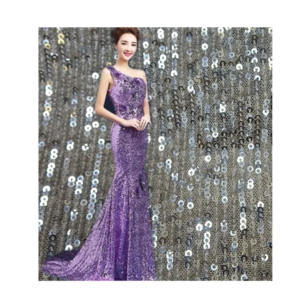 Glitter Tulle Fabric Blingbling Nylon Tulle Beaded Sequin for high-end Fashion wedding dress and skirt