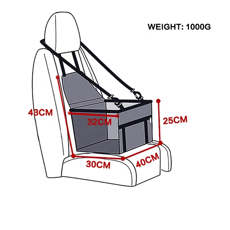 Multi-function breathable Travel waterproof wear-resistant kennel Pet Cage Box for Car mounted Small Animals