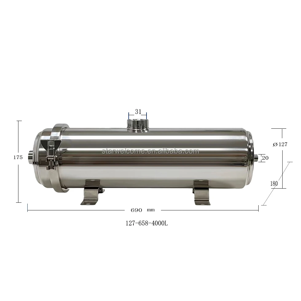 K127-4000L Stainless Steel Household PVDF Ultrafiltration Membrane High Efficiency Purification  Water filter