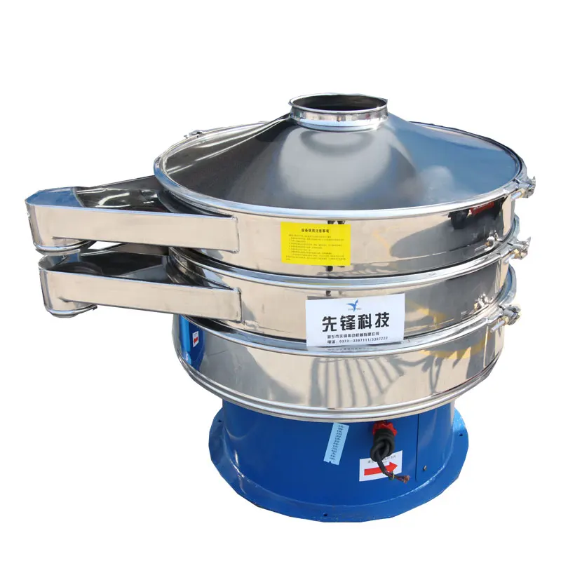 Self cleaning rice screening machine rotary vibrating screen with bouncing ball