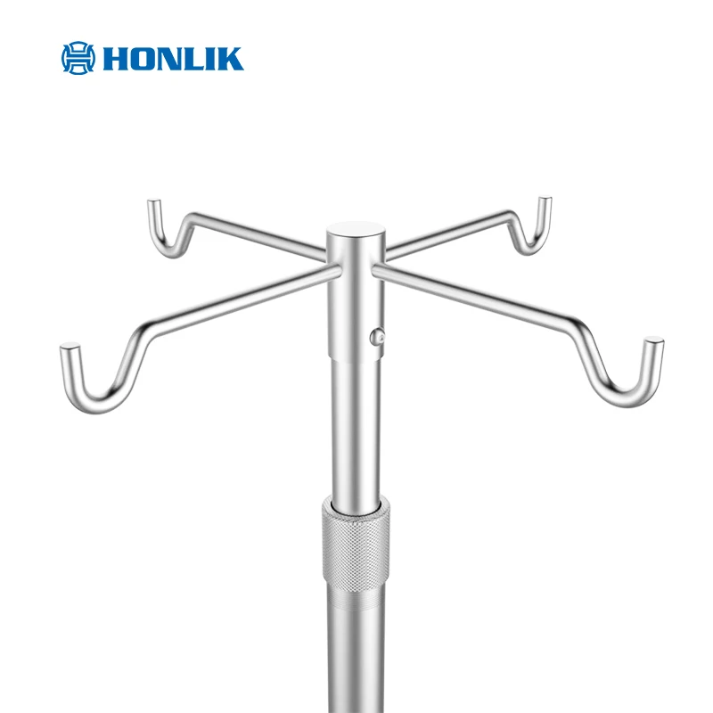 High Quality Stainless Steel  Casters Height adjustable nfusion Stand drip stand infusion support