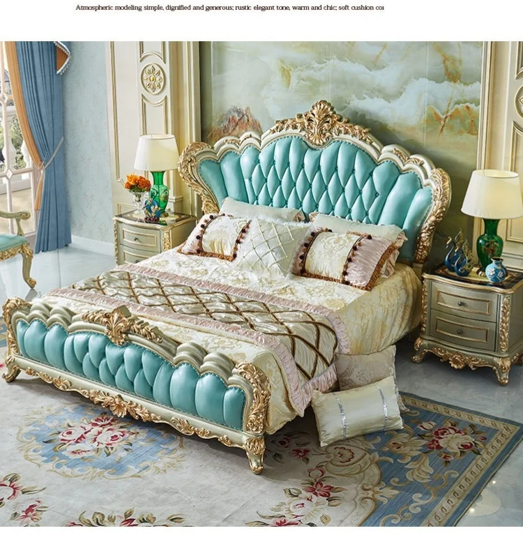 super king size royal Luxury bedroom furniture set high end royal wholesale bedroom furniture