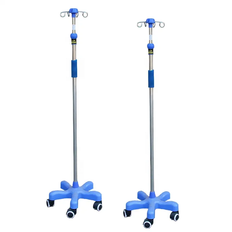 New hot selling stainless steel, adjustable height easy to move hospital infusion stand drip stand IV pole