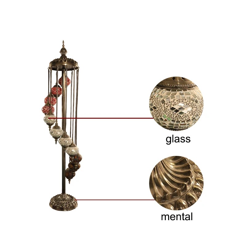 China Alibaba Supplier study lamps led turkish lamps from the colored glass floor lamps for living room