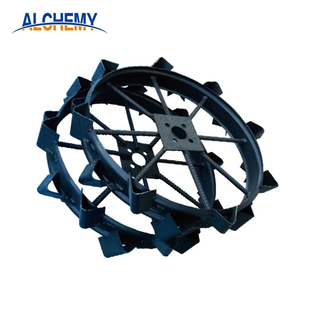 Шаговый трактор с железным колесом