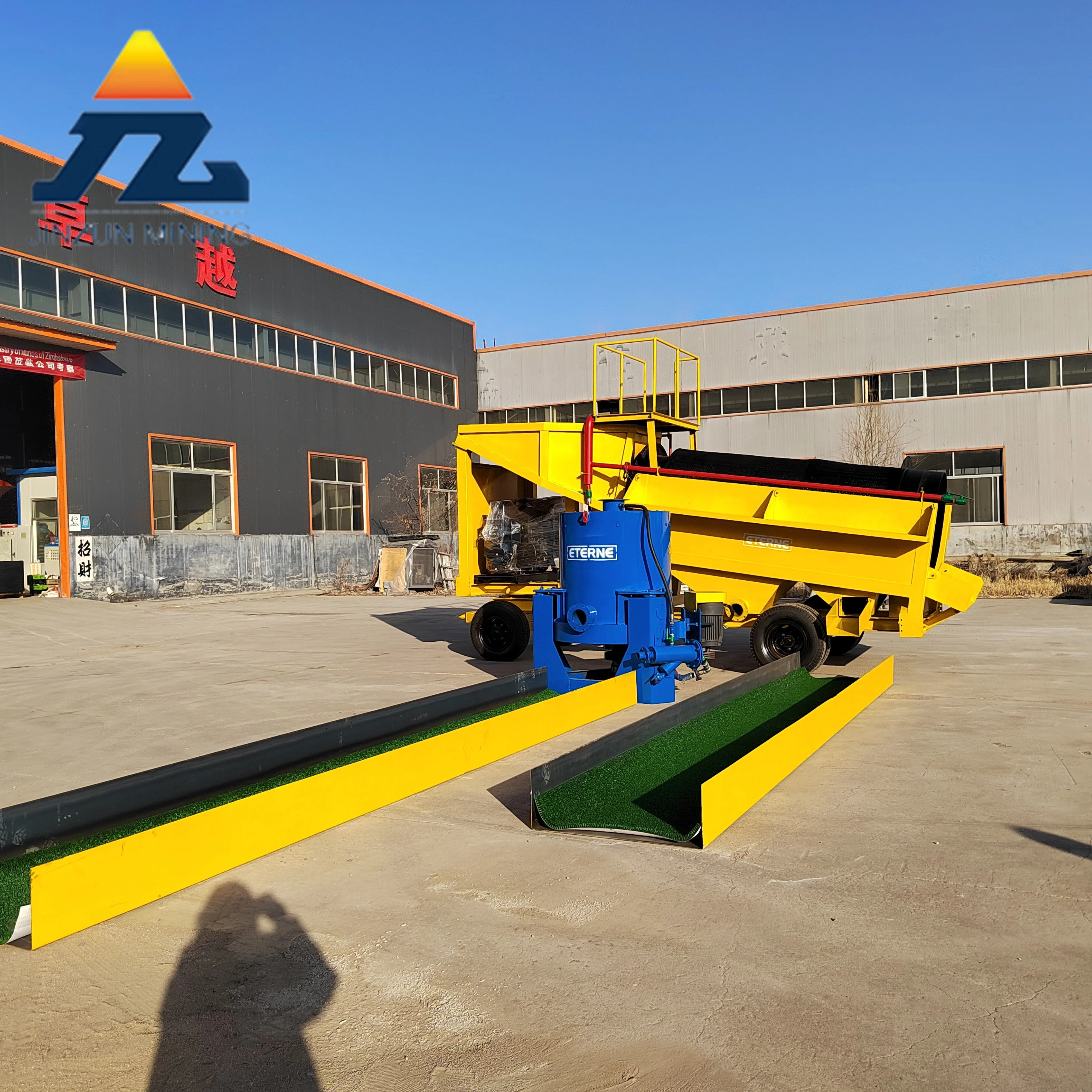 Diesel Generator Powered Mobile Alluvial Gold Separating Machine