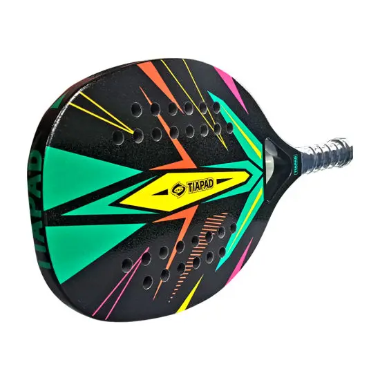 Top Brand OEM Carbon Fiber Round/Diamond/Teardrop Customized Beach Tennis Racket Paddle Rackets