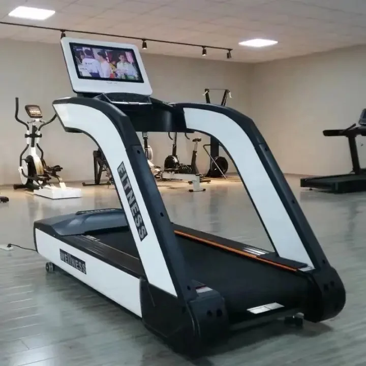 Commercial use sports fitness equipment running electric treadmill 21.5 inch touch led screen treadmills machine