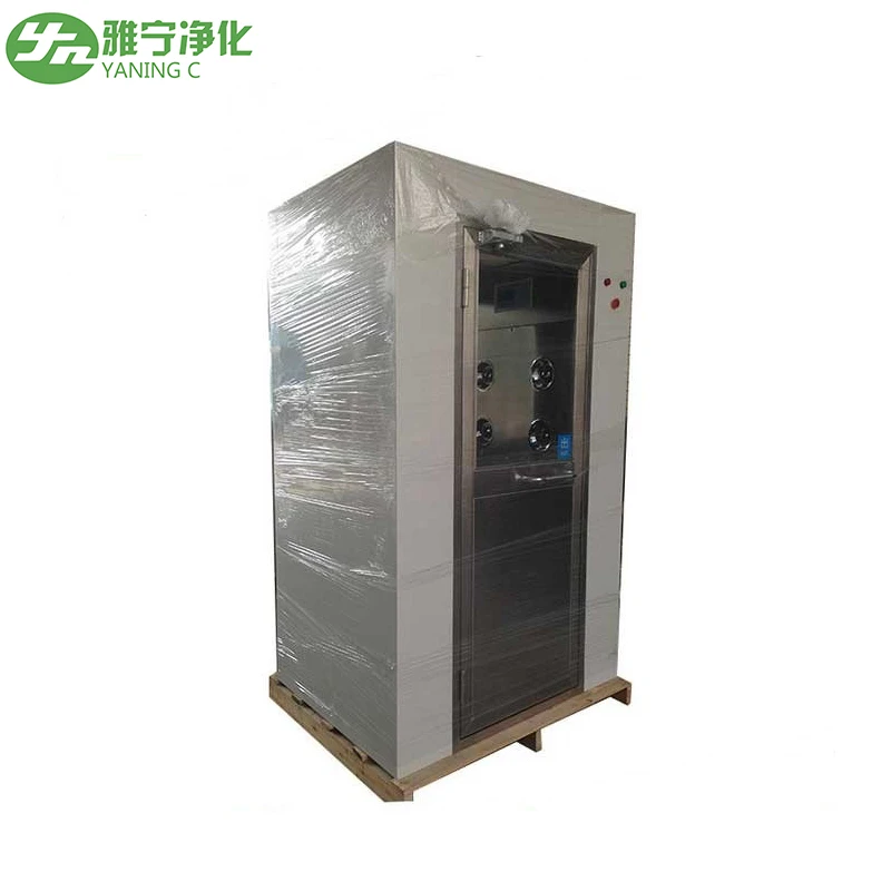 YANING CE Certified Cleanroom Air Shower Equipment with Swing Door and Face Recognition System