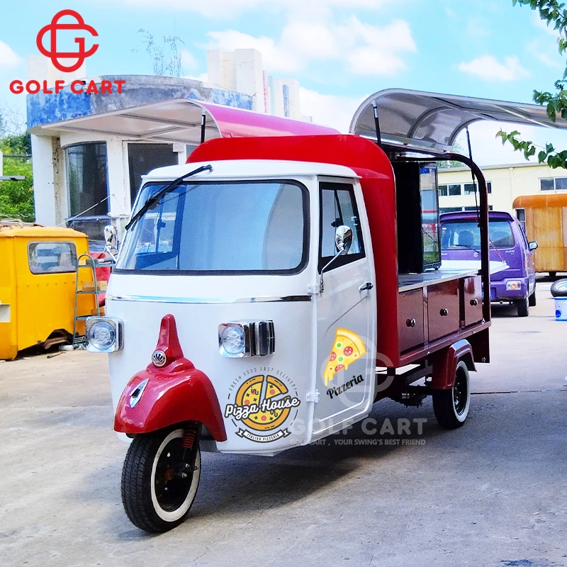 Индивидуальная уличная продажа пиццы Piaggio Ape Food Cart мобильный маленький Электрический Tuk Truck покупка