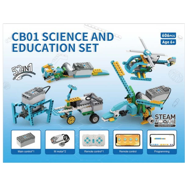 606 PCS Seience kits Constructor MOC RC Robot blocks electric educational machinery assembled DIY toys kids Building block set