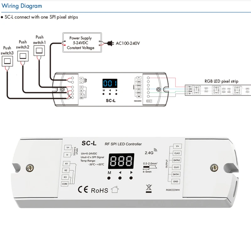 2811 2812 6812 Умный Цифровой адресуемый магический RGB RGBW пиксельное стекло сенсорная настенная панель Переключатель SC L SPI RF светодиодный контроллер
