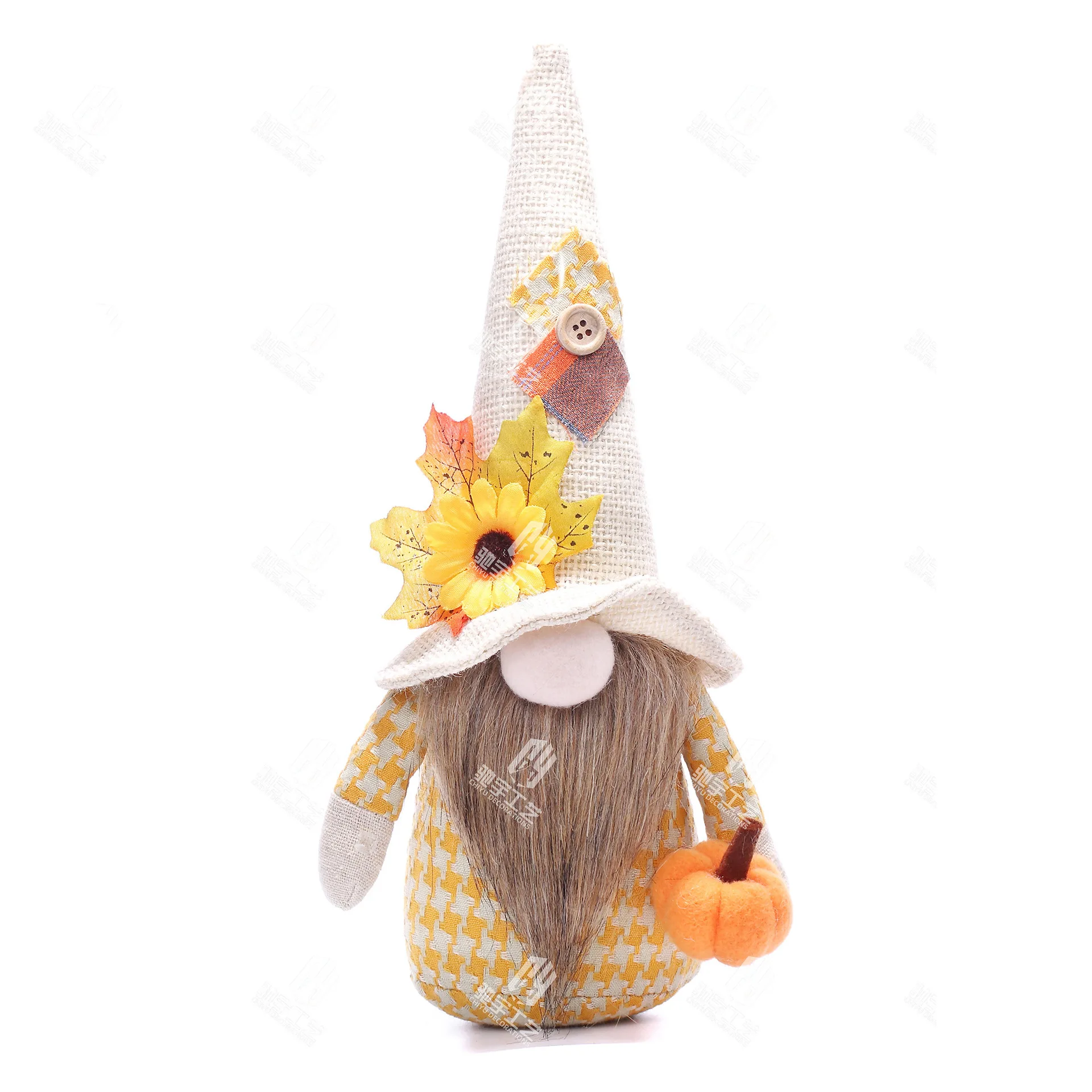 Harvest Season Maple Leaf Chinese Restaurant Sunflower Curved Hat Thanksgiving Decoration