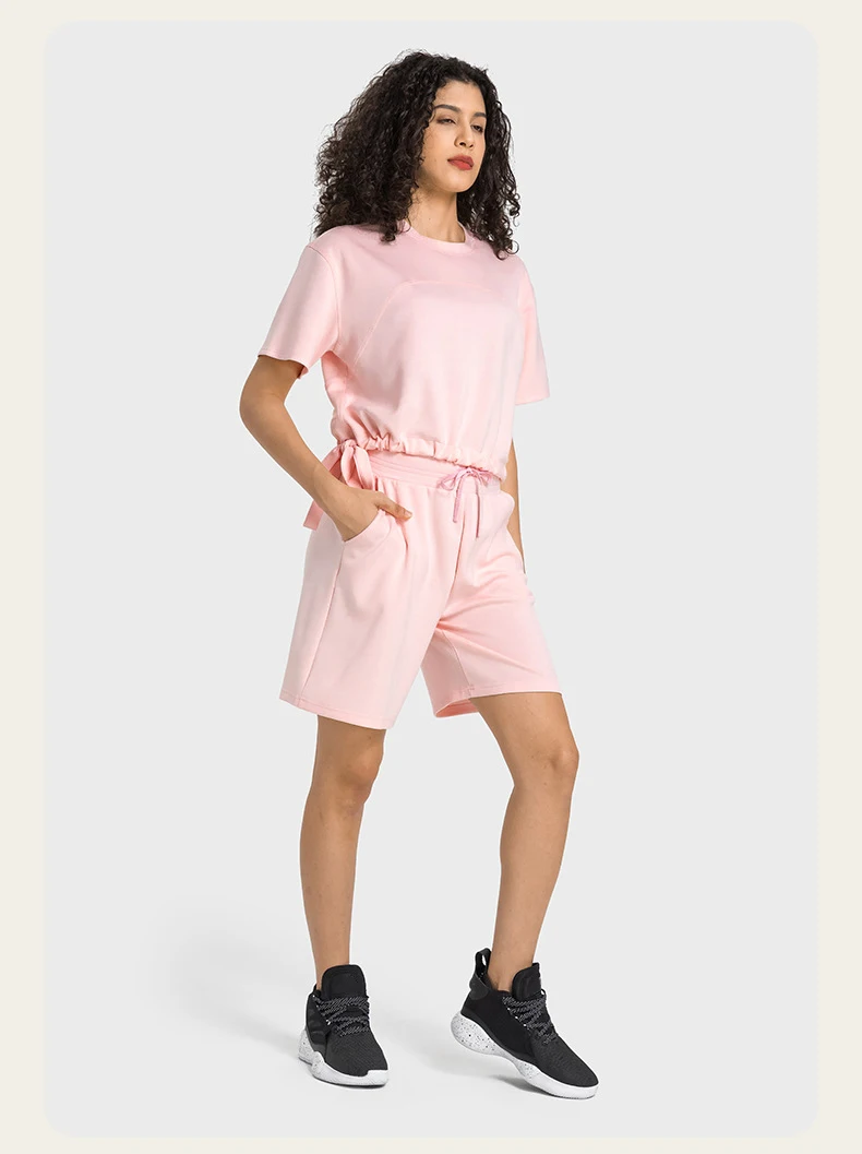 2023 new design Sweatshirts Set Women Workout Training Activewear Short Sweatsuit Casual Street Outfit Running Clothes For Women