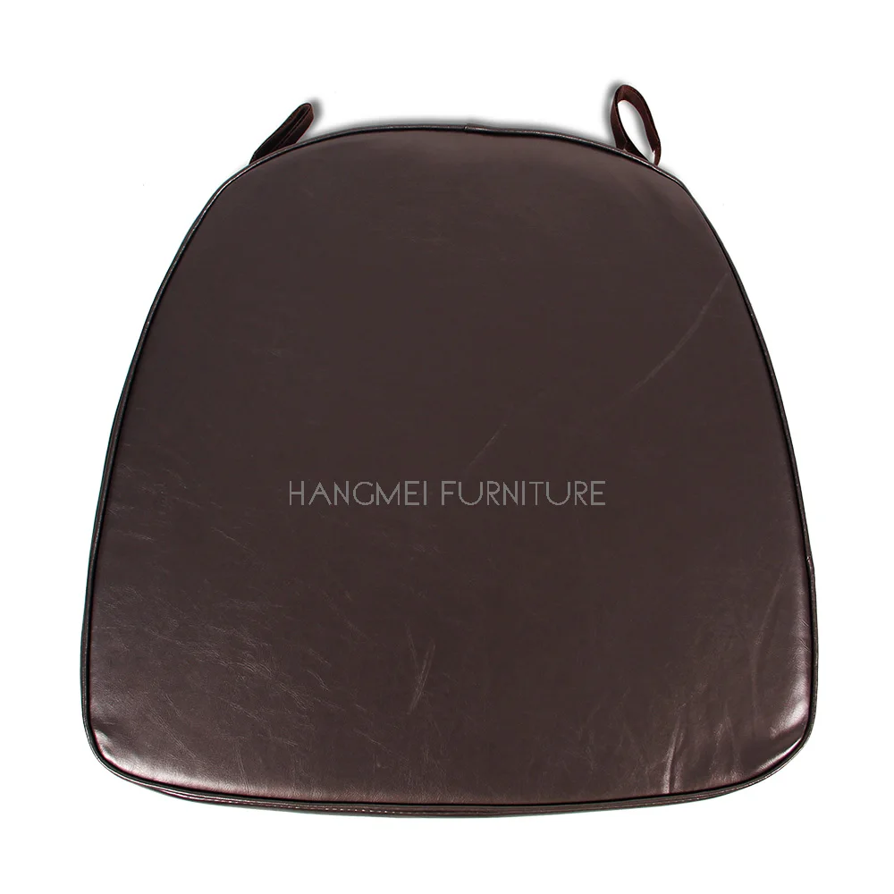 Wholesale Hotel Furniture Wedding Banquet Chair Used Washable High Density Movable PU Leather Chiavari Cushion