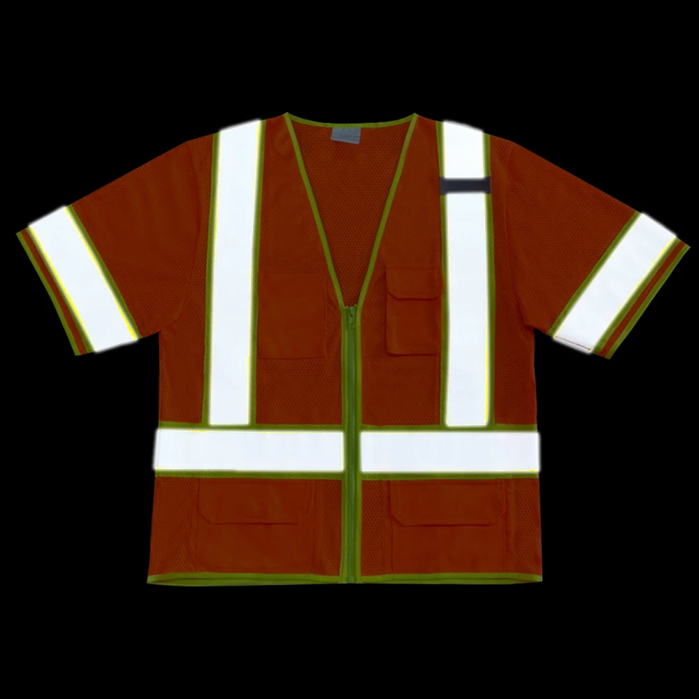 Construction Customised Wholesale High Visibility Safety Vest Custom Logo Work