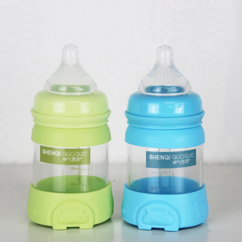 120ML Eco Friendly Anti Colic Nursing Glass Baby Milk Bottle