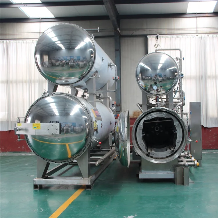 Steam rotary water bath retort / Canned sardine retort