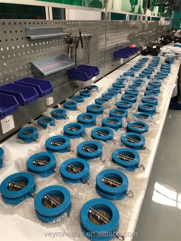 Veyron Carbon Steel Stainless Brass Ductile Iron Non Return Stop Spring Duo Rubber Flap wafer Dual Plate Check Valves