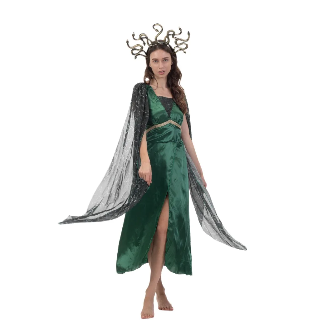 Greek Goddess Medusa Costume for Kids Halloween Performance Outfit Sexy Snake Hair Design
