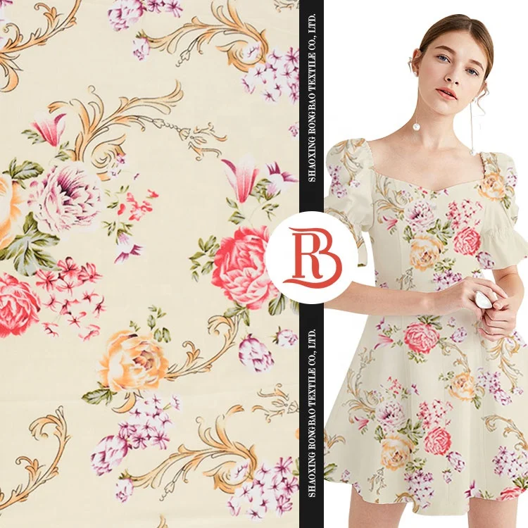 Гарантия качества, отправка больших цветочных рисунков, вискозная ткань для одежды на метр для шарфа