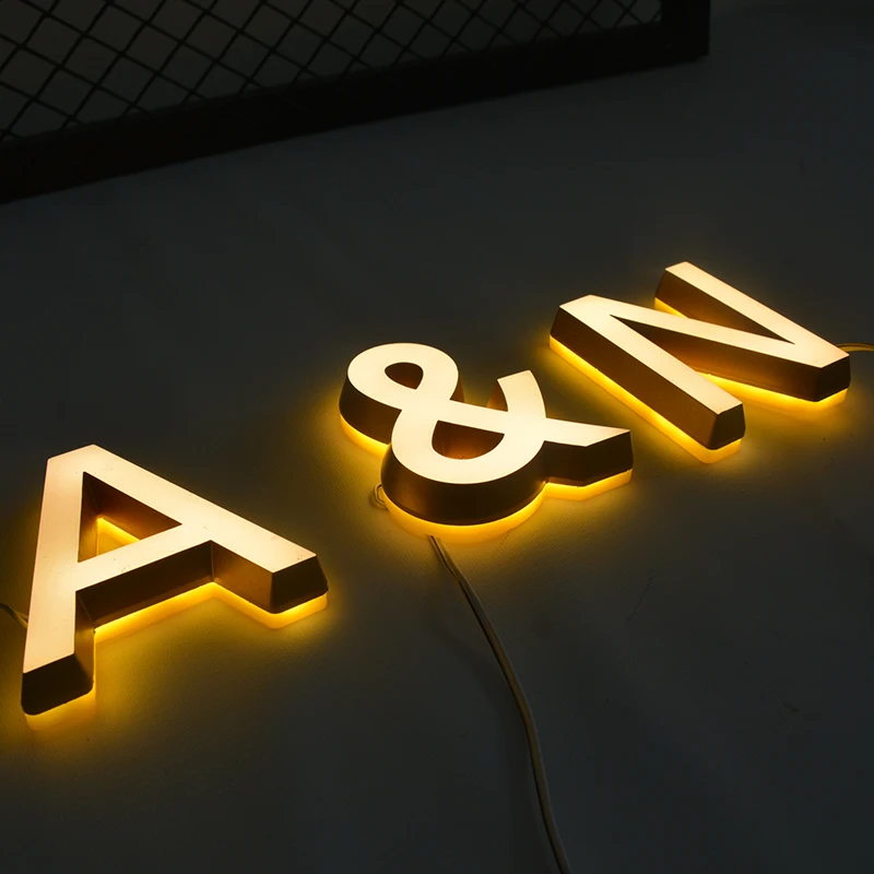 
Outdoor waterproof led sign front-lit and back-lit led sign letter brand logo sign decoration letter 