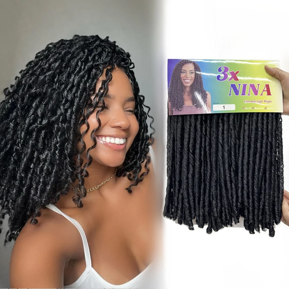 Top quality 14inch 3x soft dreadlocks braiding hair colorful 1#33#30# black kanekalon fiber 45strands/pack bouncy crochet hair