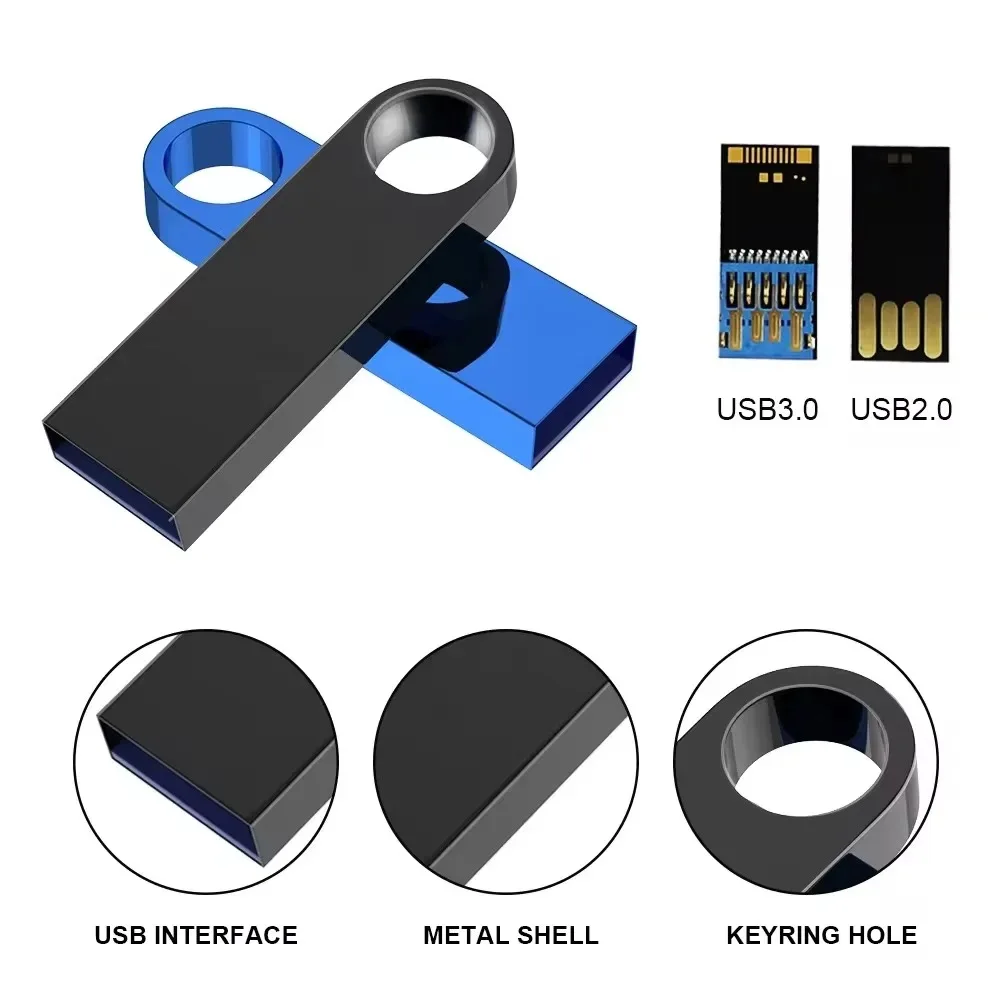 Metal Waterproof 3.0 USB 128GB 64GB Flash Drive Custom Logo 2.0 8GB 16GB 4GB Zip Drive for Promotional Gifts USB 32GB Pendrive