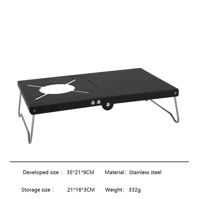 Heat Insulation Table Folding Storage Camping Table Spider Stove Multi-function Small Table Portable Aluminum Alloy Outdoor