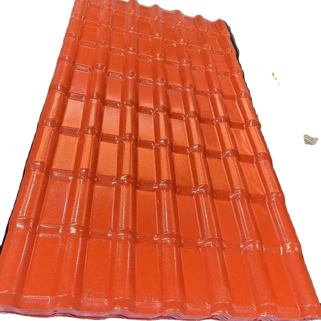 Light weight waterproof 2.5mm ASA synthetic Spanish bamboo roof tile for villa warehouse bus station