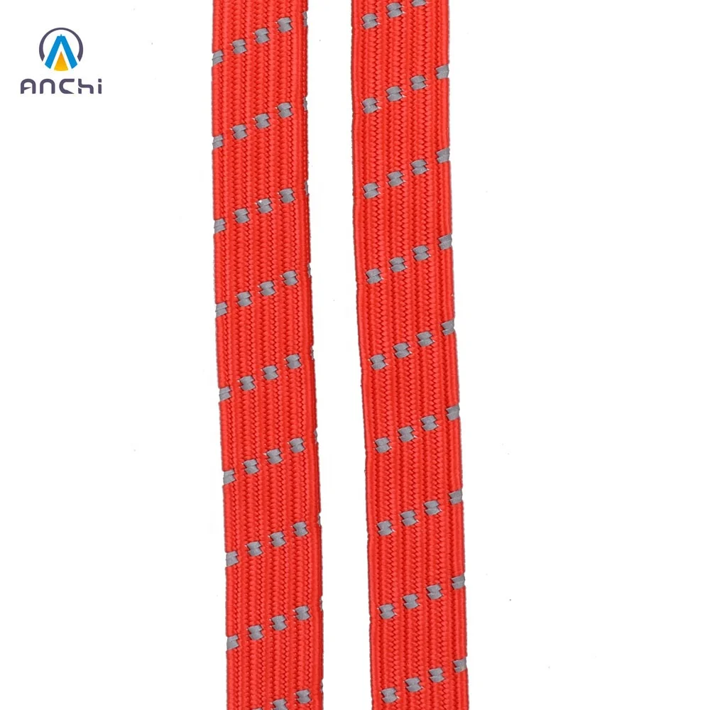 18mm wide strong elastic reflective bungee cord without hooks