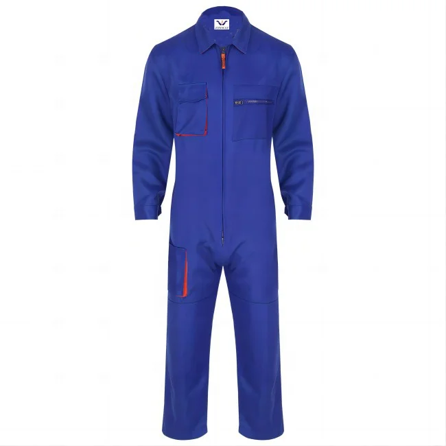 OEM ODM polyester/cotton twill coverall working uniform sixes pockets     workwear