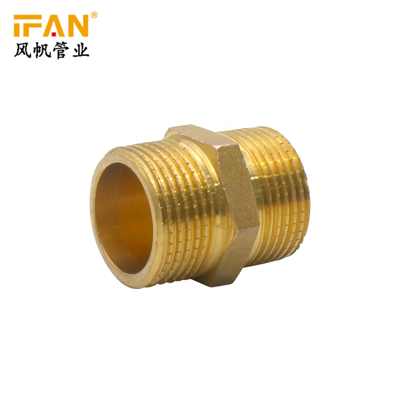 Manufacturer Brass pipe fittings BSP Thread Fittings Mamelon 1/2inch-4inch Brass Nipple