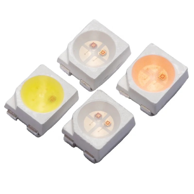 PLCC4 smd led 4 pins 3528 smd led without lens 120 degree dual color traffic light smd led