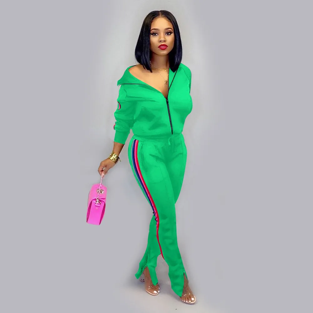 
Customized Logo 2021 Zip up Women Jogger Jogging Sets fitting Track Sweat Suits Wholesale Women Blank Jogging Tracksuits 