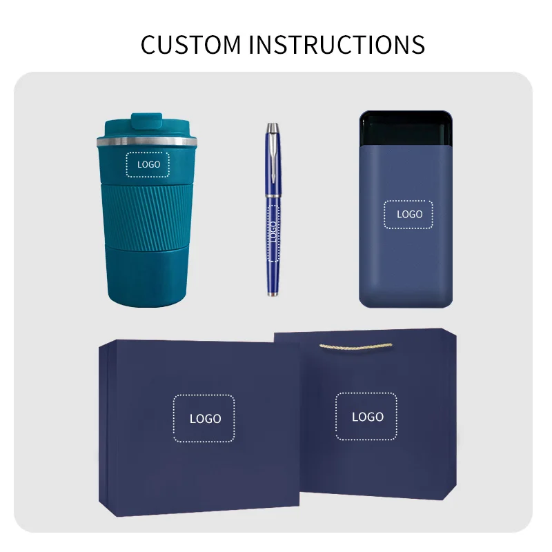 Hot Selling Business Coffee Cup Pen Power Bank Office Corporate Promotional Items Gift Set