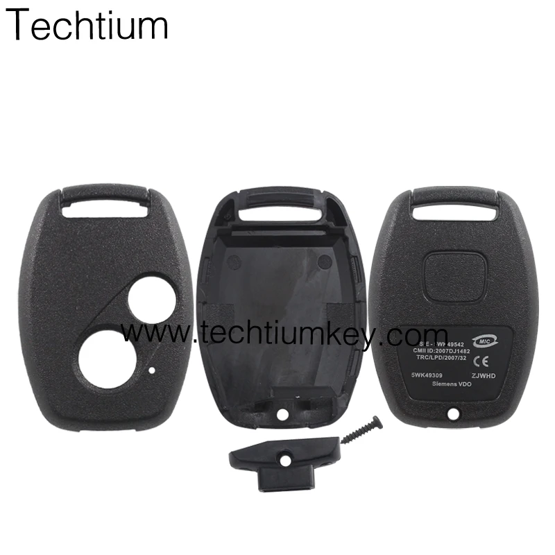 stickers included 2 button key shell head without chip groove and NO Blade for Honda