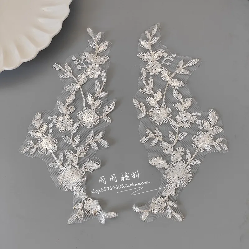 white lace fabric embroidery flower cloth patchcotton edge embroidery lace lace embroidery trim