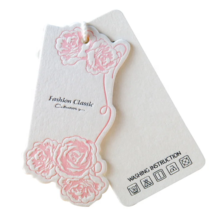 Eco Friendly Die Cut Garment Craft Paper Hang Tag Recycled