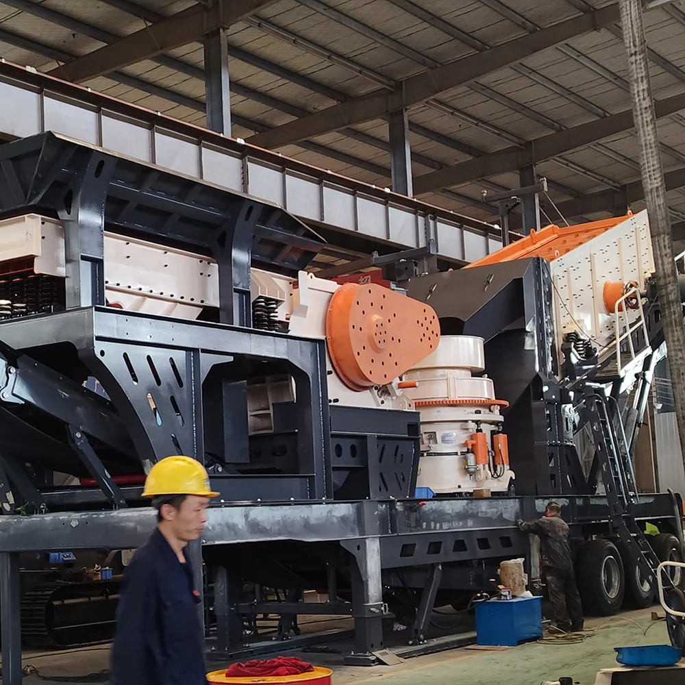 Hot Sale Mobile Stone Rubble Crusher For Aggregates Compact Combination Type Mobile