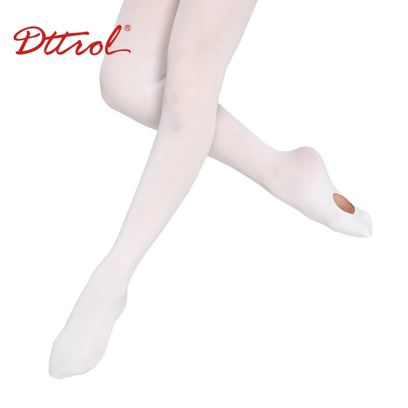 Dttrol wholesale ballet footed dance tights for girls 4 types high quality factory price muti-colour footed tights