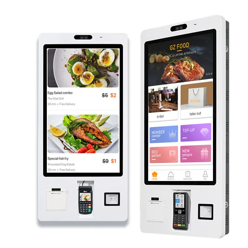 Kiosk 21.5 Inch Self Order Pos System Payment Terminal Restaurant Food Menu Ordering Kiosk