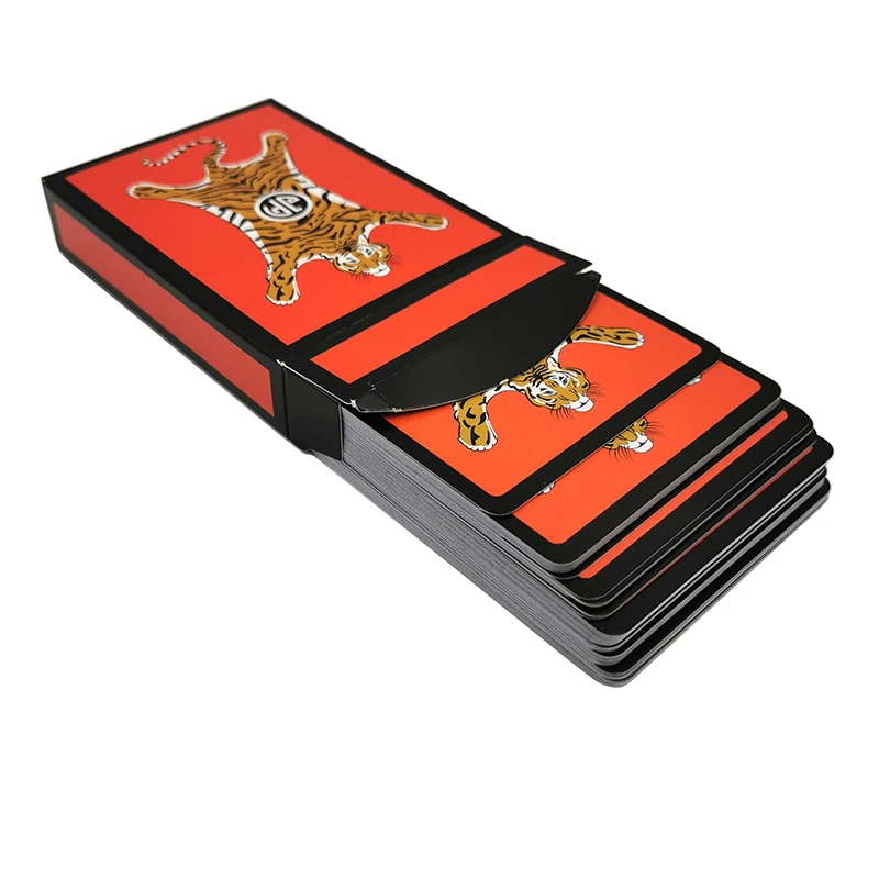 Premium paper PVC stock Personalized Logo Poker Cards Case Custom Printing Black Gold Professional Luxury Playing Cards With Box