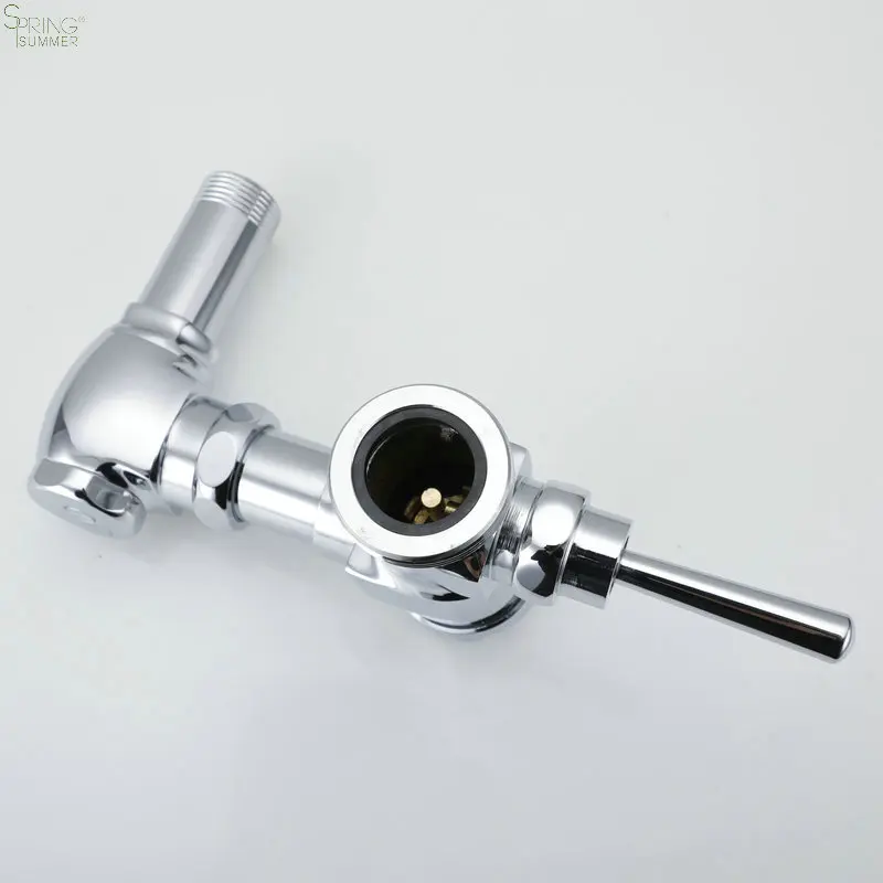 SPRING SUMMER Brass Public Toilet pushed flusher  WC Time-Delay flushing valve hand control  toilet flush valve