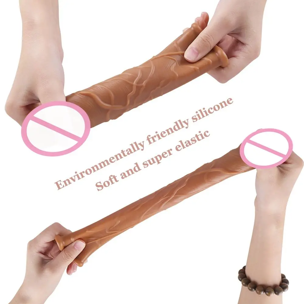 Realistic Penis Sleeve Extender Cock Penis Ring Reusable TPE Dildos Condom Delay Ejaculation Dick Enlargement Sex Toys For Men