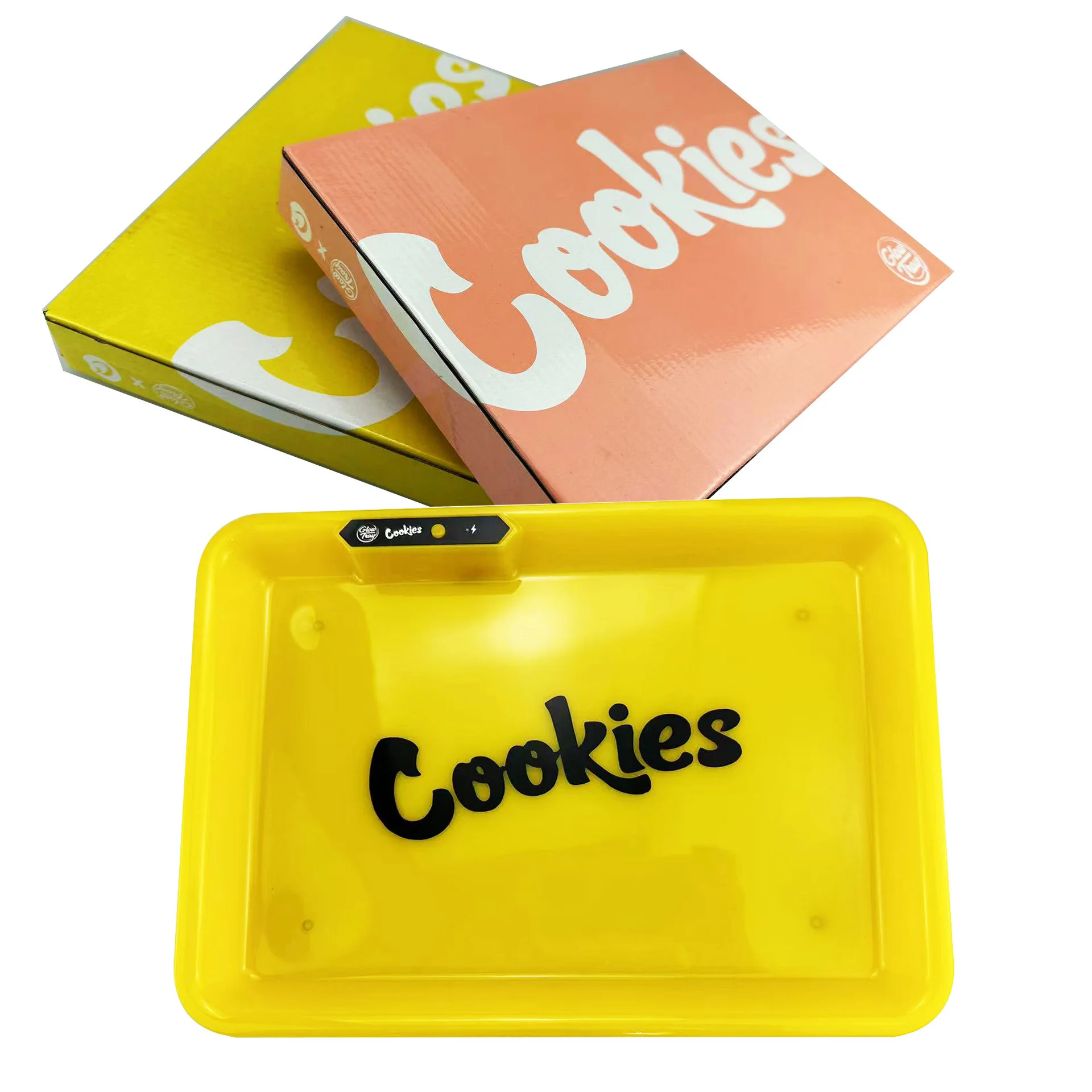 The new cookie tray LED light emitting smoke tray can be customized logo USB charging smoke set